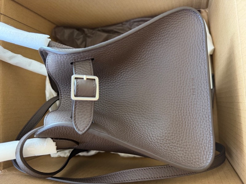 The Row Soft Margaux 10 Deep Brown Calfskin (comes with original packaging) gallery