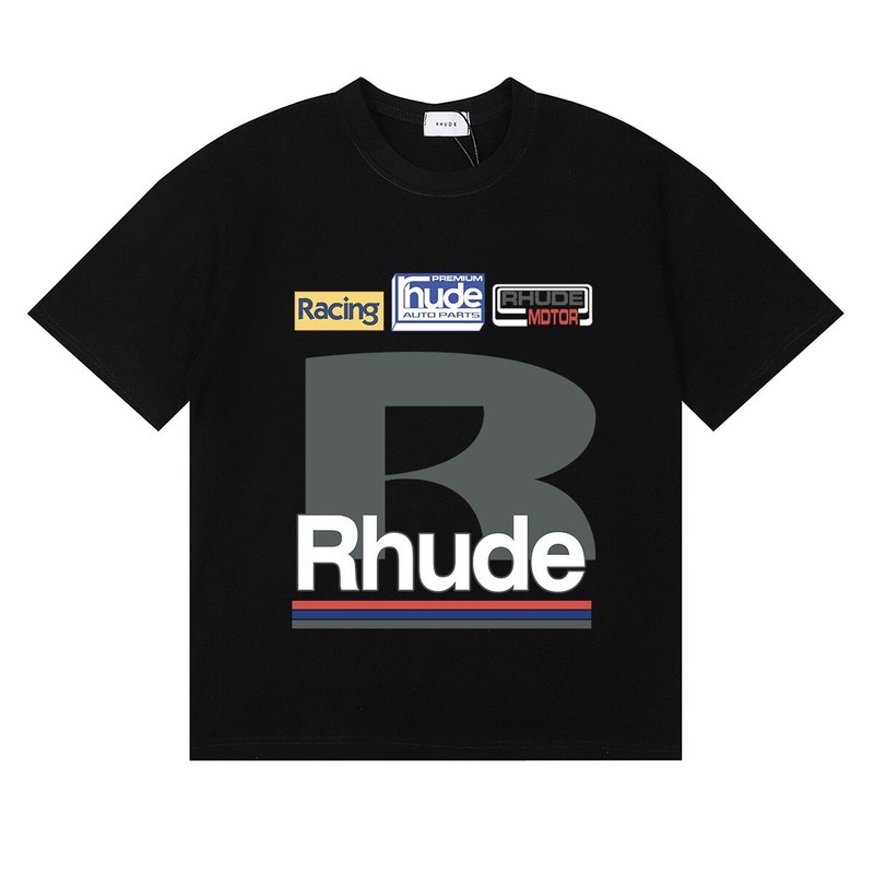 2025 RHUDE Men Women High Quality Letter Cotton Short Sleeve POLO T-Shirt S-2XL gallery