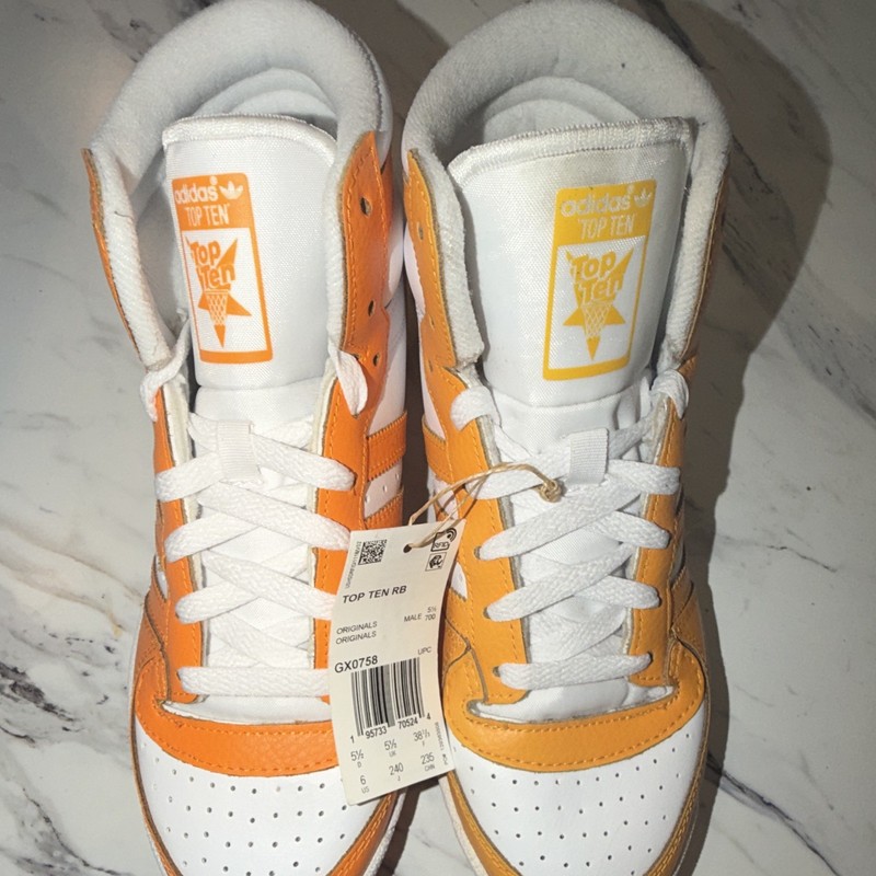 adidas Originals Top Ten RB Men’s High Top Sneakers Orange/White GX0758