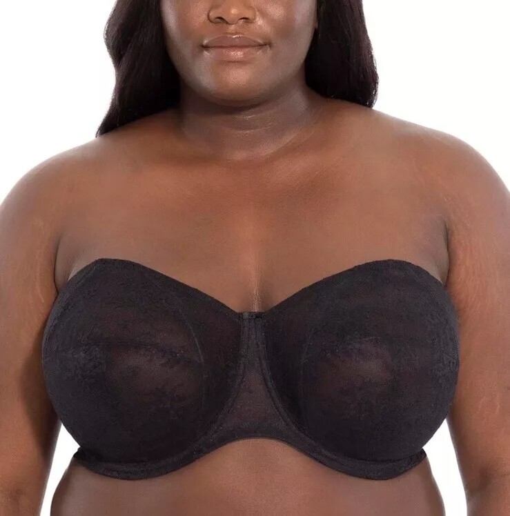 Goddess BLACK Verity Strapless Underwire Bra 700213 black New no tags
