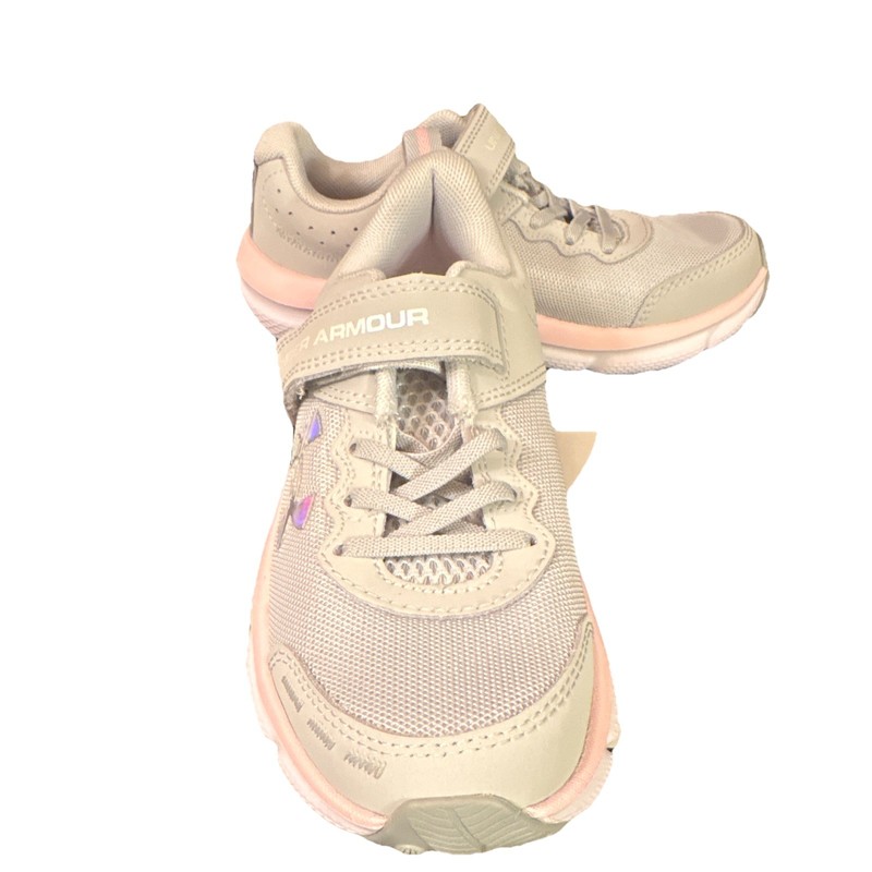 Under Armour UA GPS Assert 10 AC Kids Sneakers Gray/Pink 1Y Hook & Loop gallery