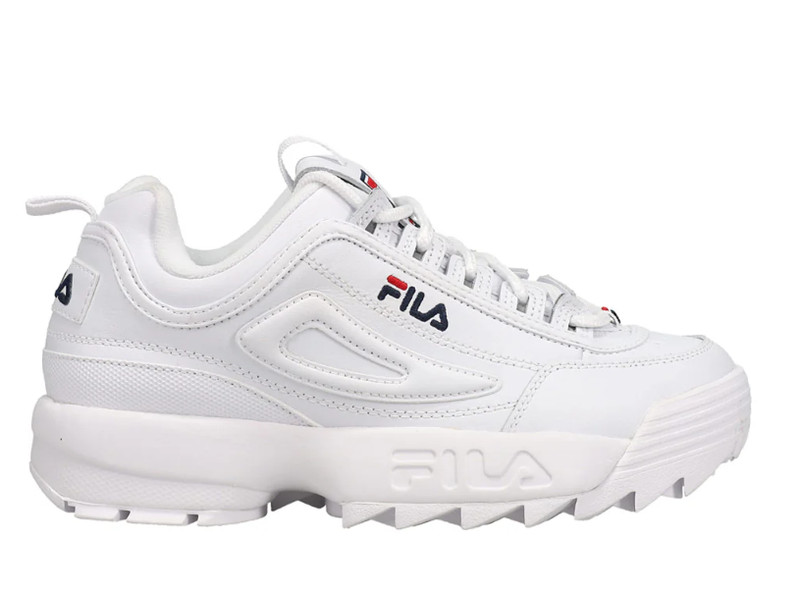 FILA DISRUPTOR II WHITE/PEACT/VRED FW01655-111 MENS FASHION SNEAKER CASUAL