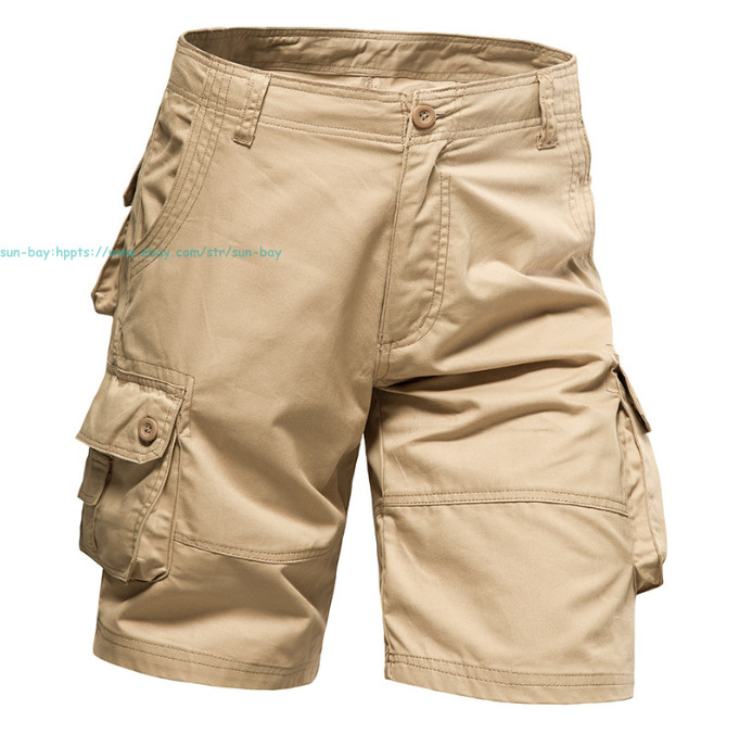 Men Multi-Pocket Overalls Cotton Comfortable Outdoor Casual Sports Beach Pants