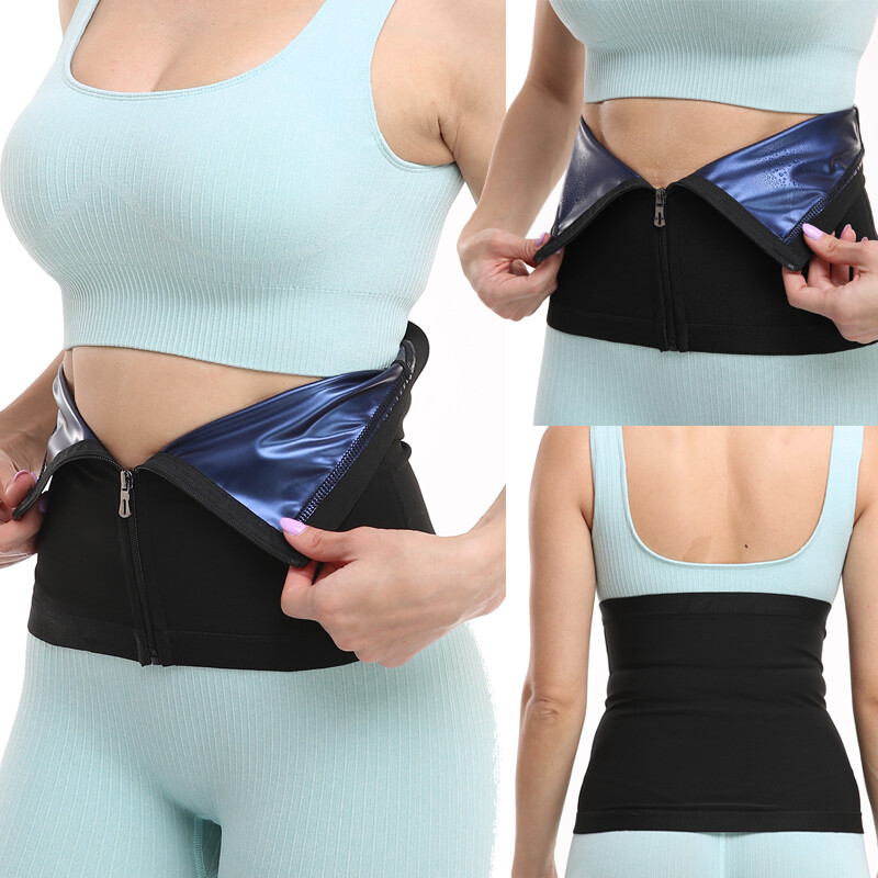 Women Sport Waist Trimmer Sweat Wrap Sauna Trainer Sweat Belt Belly Body Shaper