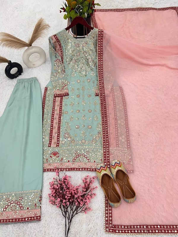 Women Dress Pakistani Salwar Kameez Readymade Suits Indian Wedding Party 3 Piece gallery