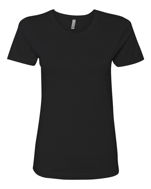 3900 Next Level Apparel Womens Boyfriend T-Shirt Black Size 2XL