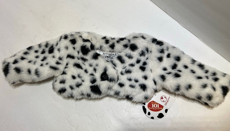 NWT Disney Store ONEderful 0-3 Months To 11 Pounds Faux Fur 101 Dalmatians Coat