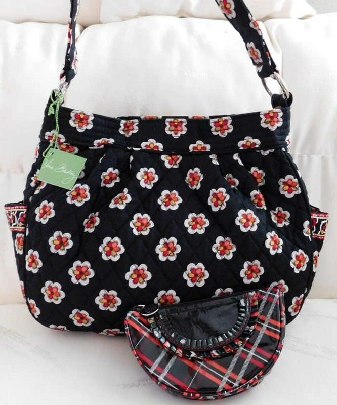 Vera Bradley Reversible Tote – Handbag – Purse – Pirouette Black & Zip Case NWT