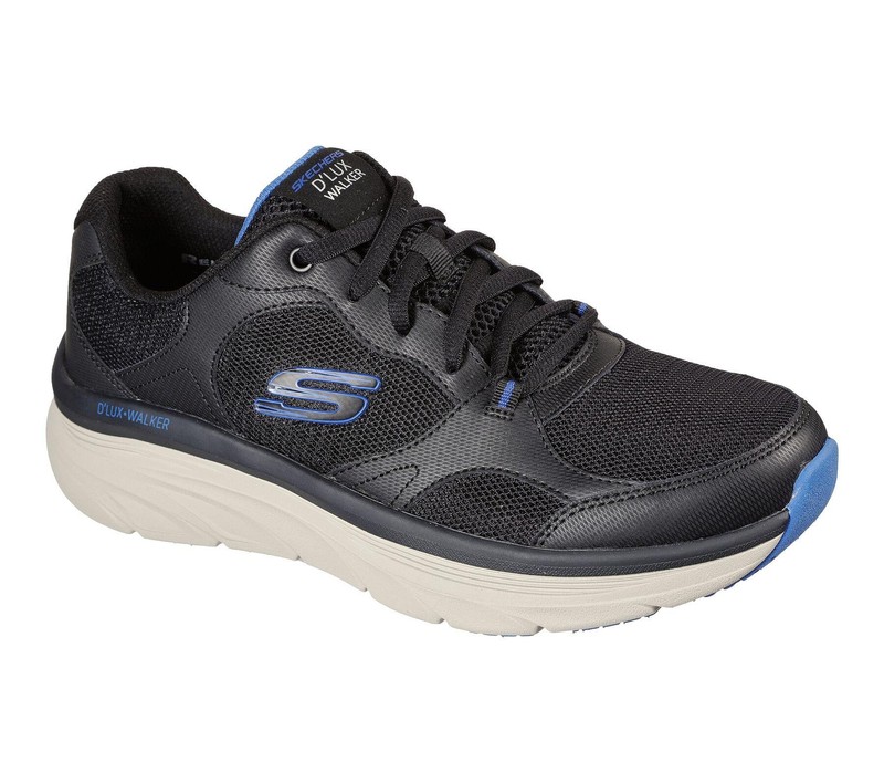 Skechers Men’s Relaxed Fit D’Lux Walker – Mainstream in Black Size UK 6 to 13