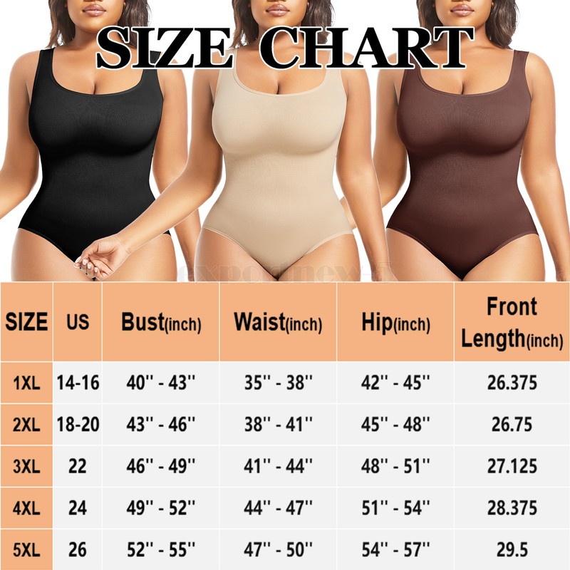1XL 2XL 3XL 4XL 5XL Shapewear Bodysuit Women Tummy Control Body Shaper Body Suit gallery
