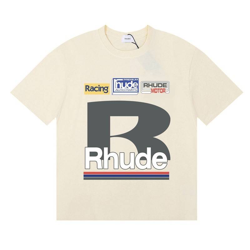2025 RHUDE Men Women High Quality Letter Cotton Short Sleeve POLO T-Shirt S-2XL gallery