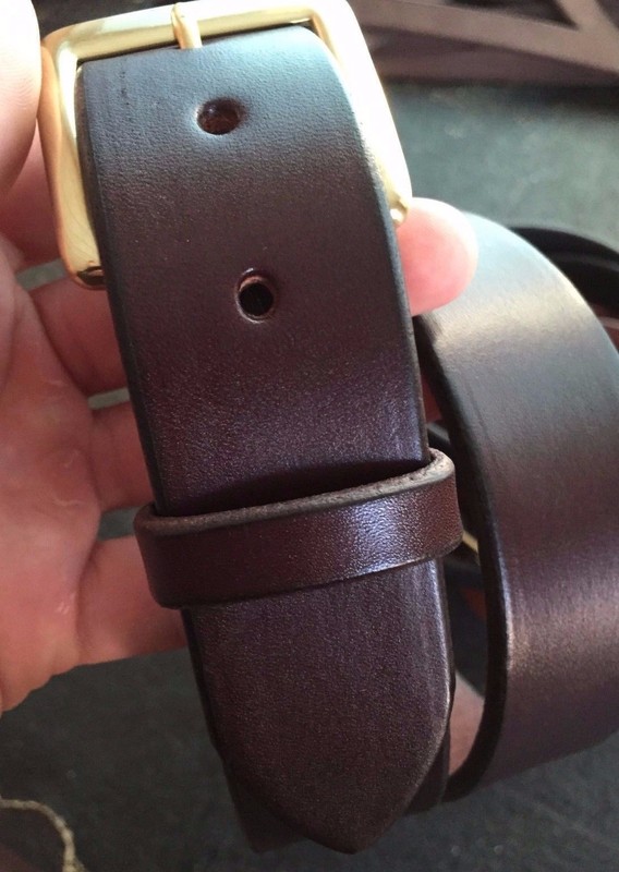 1 1/2" HEAVY REAL LEATHER WORK GUN CCW HOLSTER DRESS BELT-AMISH HANDMADE-1.5 gallery