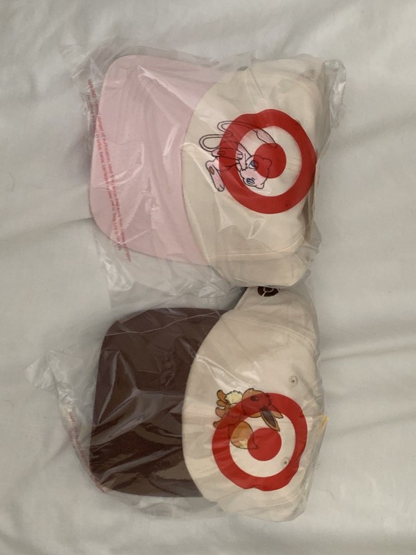 Pokemon x Target Mew And Eevee Trainer Cap Hat Bundle Brand New