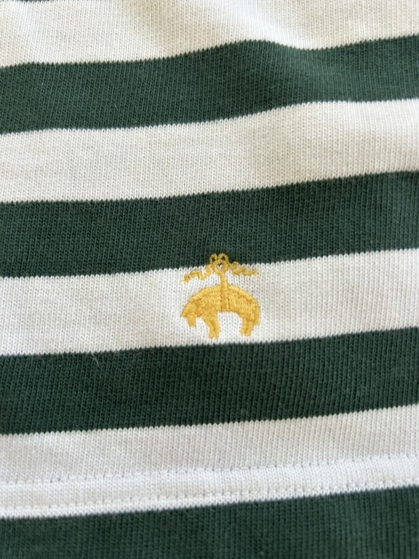 Brooks Brothers Blue/Red/Green Multi Classic Fit Stripe Rugby Polo Shirt XL (a) gallery