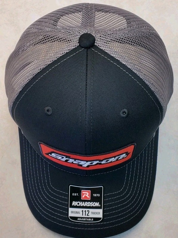 Snap-on Patch on Richardson 112 Trucker Hat Snapback Black/Charcoal gallery