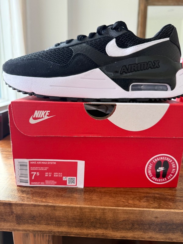 Size 7.5 – Nike Air Max SYSTM Black Wolf Grey