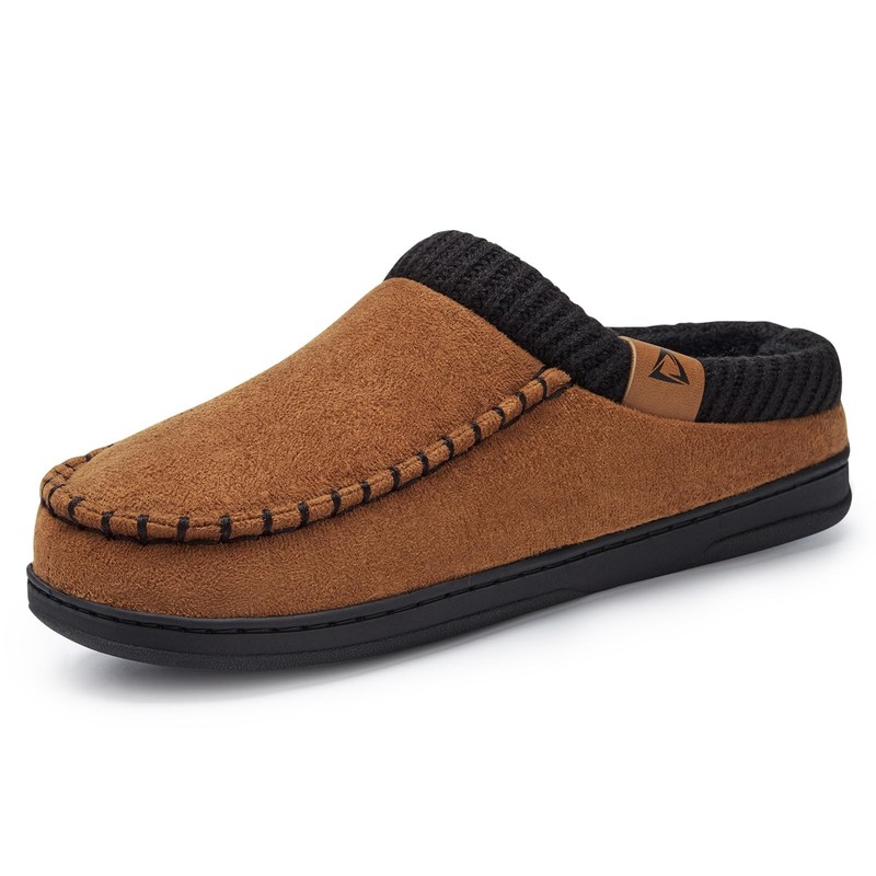 Slippers for Men Memory Foam Indoor Outdoor Moccasin House Shoes Slip-on Comf…