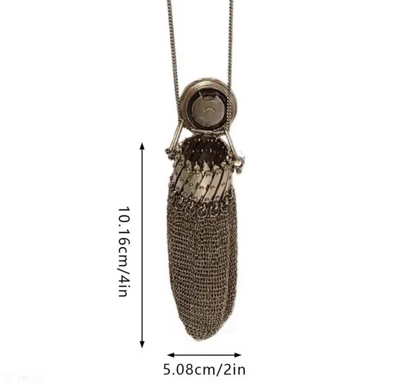 Vintage Coin Purse Mesh Bag Chain Wallet Antique Style Metal Pouch gallery