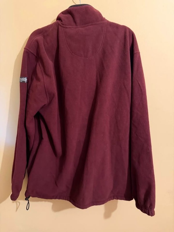 IZOD PerformX Micro Tech Fleece Quarter Zip Pullover Burgundy Jacket Mens Large gallery
