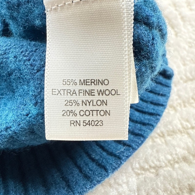 Banana Republic Crew Neck Sweater Medium Blue Merino Wool Blend Knit Basics Chic gallery