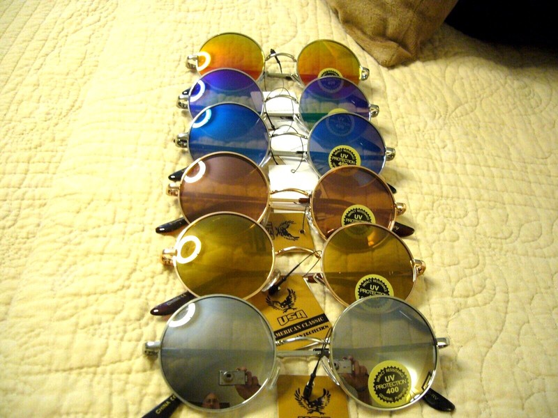 JOHN LENNON Sunglasses LARGER 2" Classic Hippie 80's Round Glasses COLORS 711050 gallery