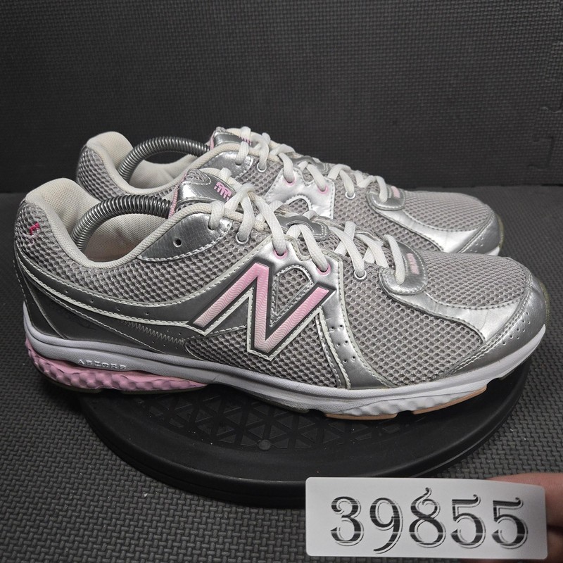 New Balance Shoes Womens Size 12 Silver Pink Walking Athletic Sneakers WW666KM