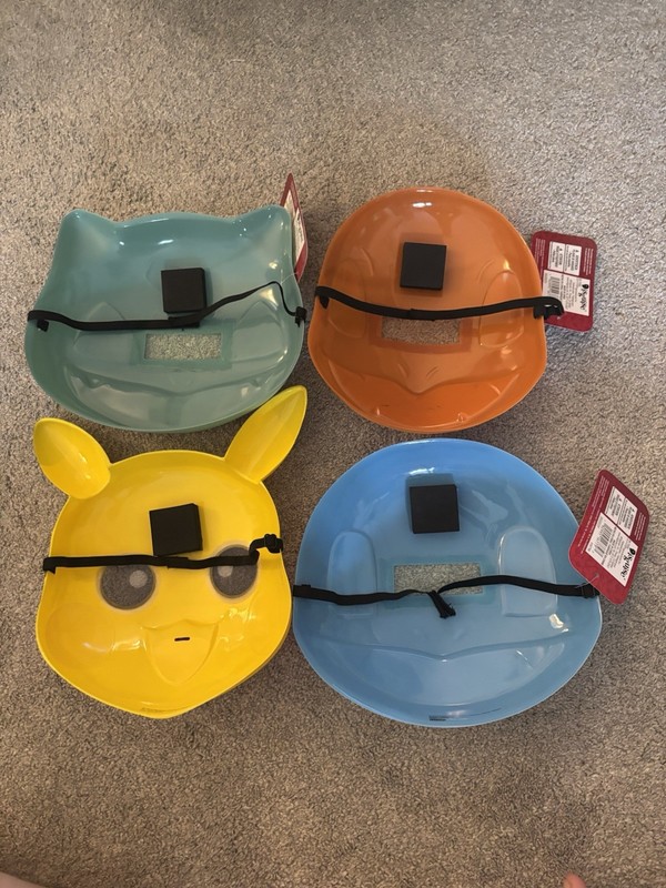 LOT OF 4 OFFICIAL Halloween Masks Pokémon starters READ DESCRIPTION gallery