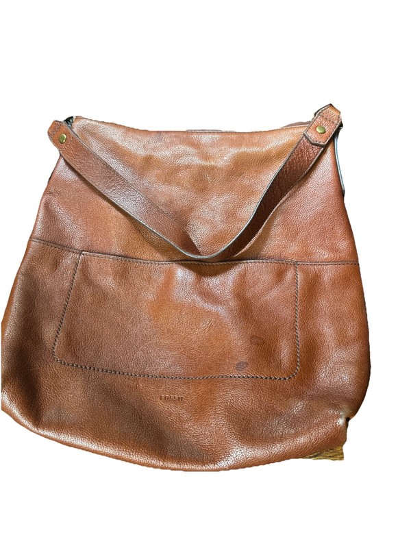 Fossil Brown Leather Shoulder Bag