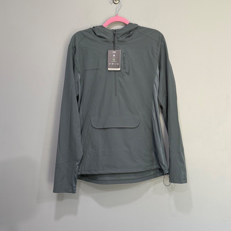 Fossa Apparel Skyline Soft Shell Pullover Gray Half Zip Jacket capital one