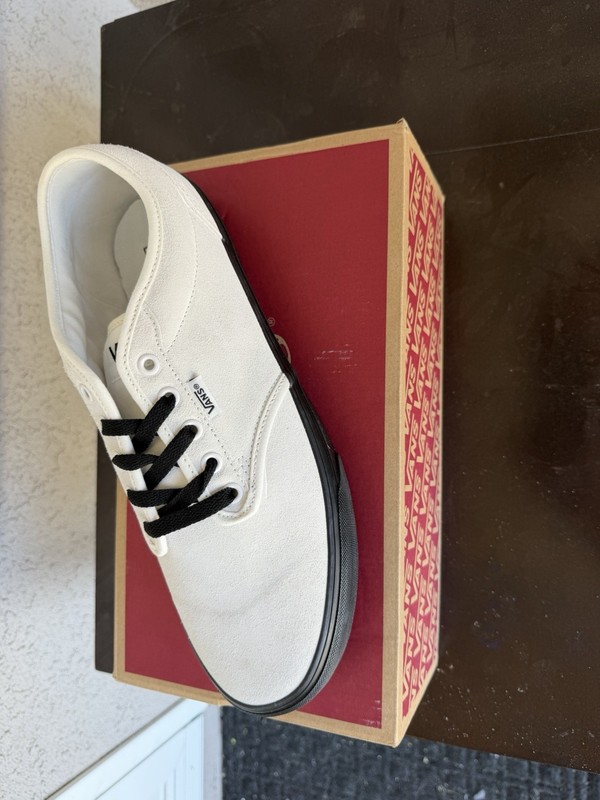 VANS Atwood Men's Lace-Up Sneakers White/Black US 12 EU 46 VN000CX8CCZ gallery