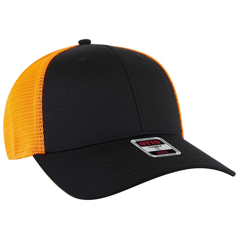 OTTO CAP “OTTO FLEX” Fitted 6 Panel Low Profile Mesh Back Trucker Hat – 135-2