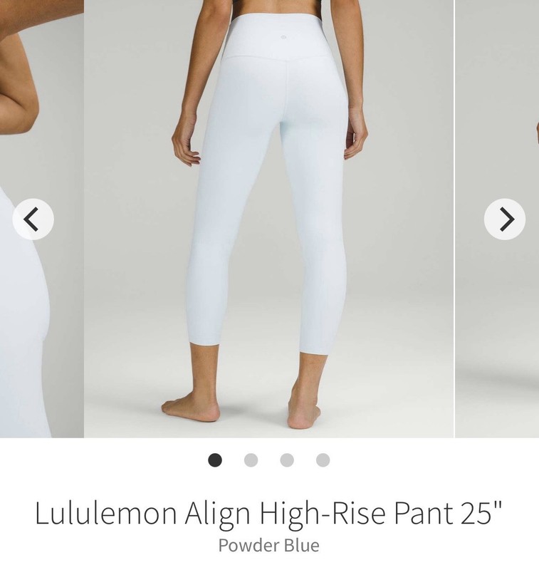 lululemon align powder blue double lined 25” leggings. Size 6