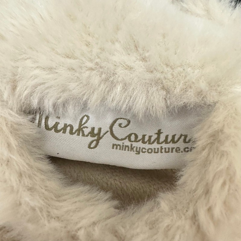 Minky Couture Cream Designer Robe Plush & Soft Faux Fur Heavy Size XS gallery