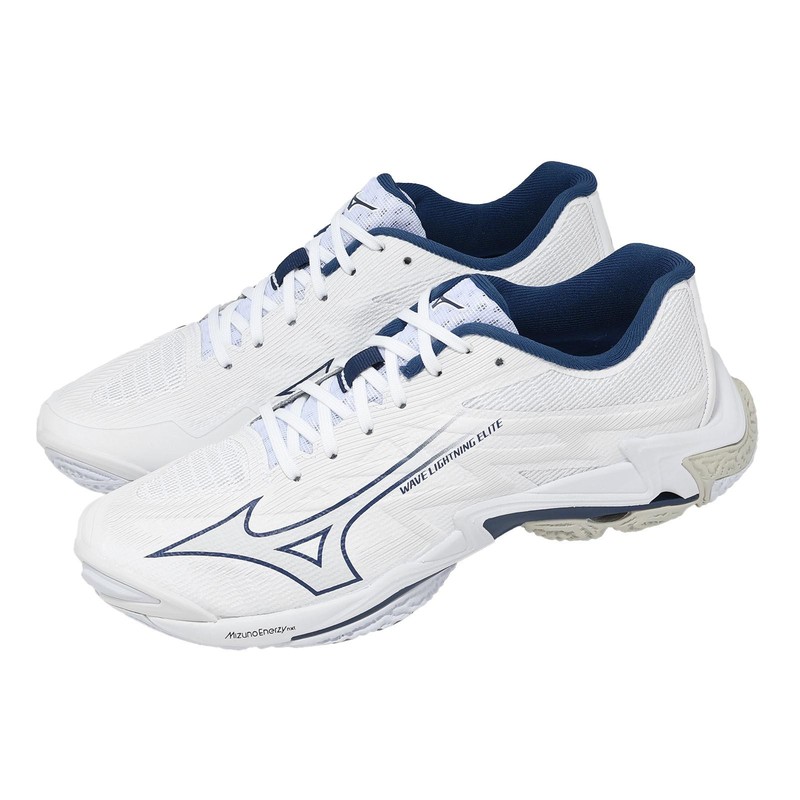 Mizuno Wave Lightning Elite White Blue Men Volleyball Sports Shoes V1GA2600-55
