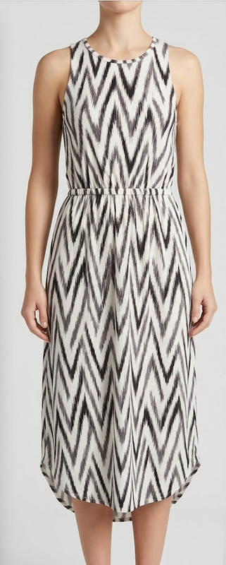 Banana Republic Waisted Aztec Chevron Midi Dress – Size XS