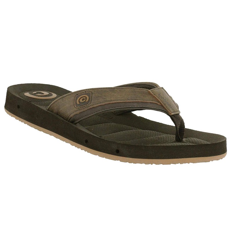 COBIAN Men’s Draino 2 Chocolate Flip Flop Sandal (DRA17-201)