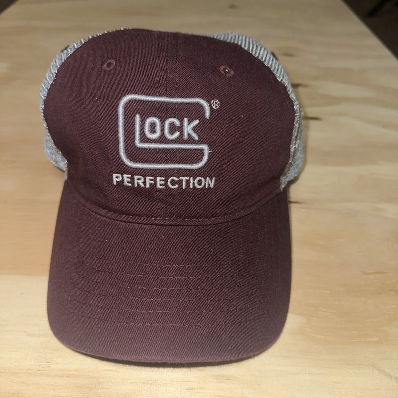 Glock Mesh Hat Adjustable Snapback, maroon