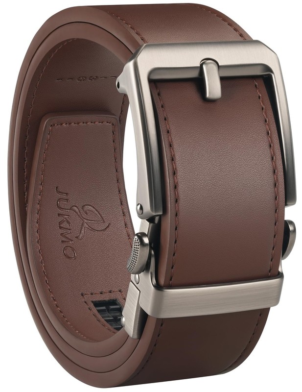 1.5” 38mm Leather Ratchet Belt for Men in Gift Box Brown, Small