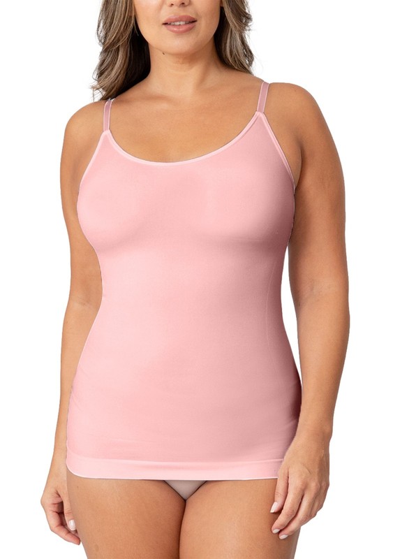 NWT Shapermint Essentials M All Day Every Day Scoop Neck Cami 62001 Rose