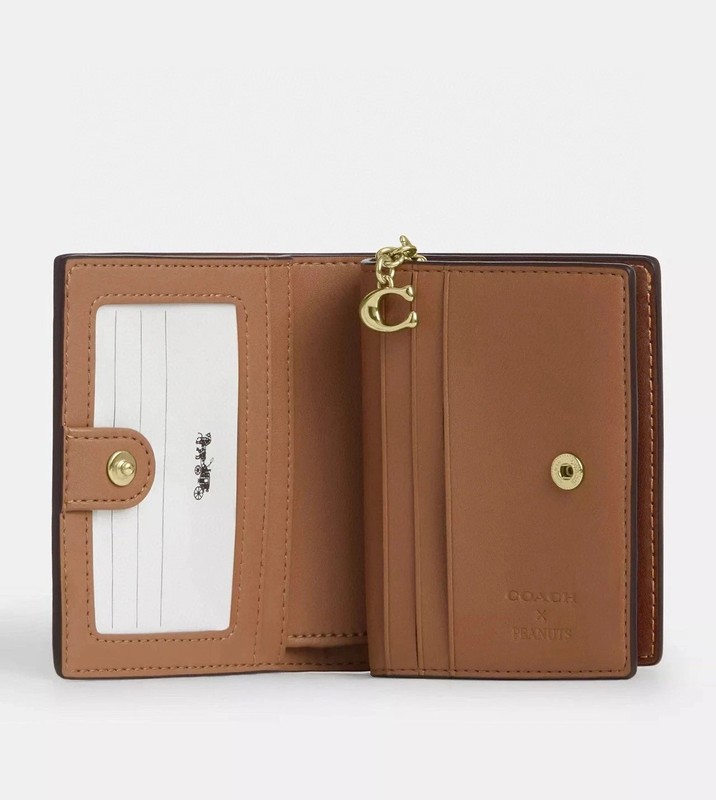 NWT Coach X Peanuts Snap Wallet In Signature Canvas With Snoopy Print CBN32!! gallery