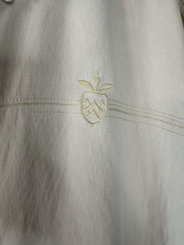 Tommy Bahama 100% Silk Camp Shirt Mens 3XL Original Fit Ivory Pineapple Logo gallery