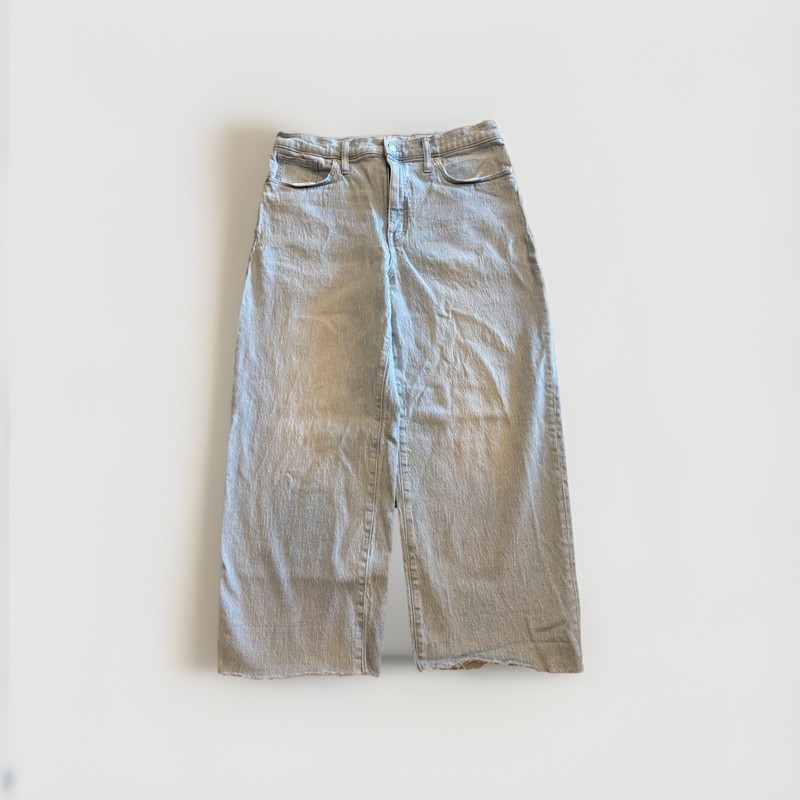 Madewell The Perfect Vintage High-Rise Wide-Leg Cropped Jeans Light Wash