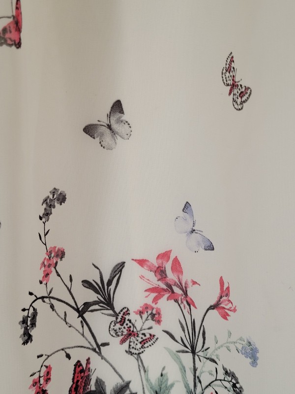 Ladies Atmosphere Size 12 Floral & Butterfly Patterned Chiffon Fully Lined Dress gallery