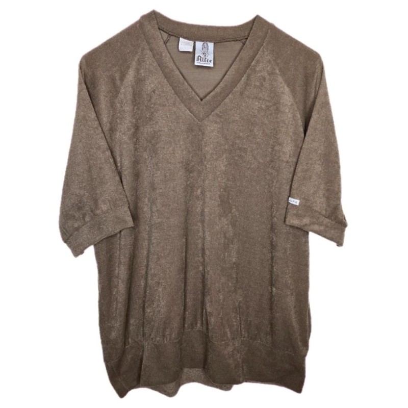 Alfie California Vintage Terry Cloth V-Neck Knit Top