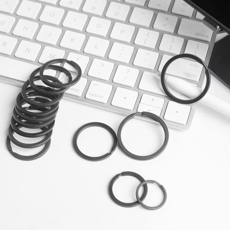 40 Pack Key Ring Keychain Mix 4 Sizes Black 20mm，25mm，30mm，35mm, 40pcs gallery