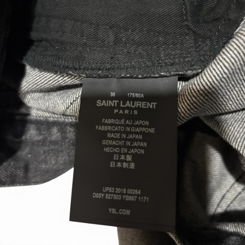 Saint Laurent Paris D02 Black Washed Denim Jeans gallery