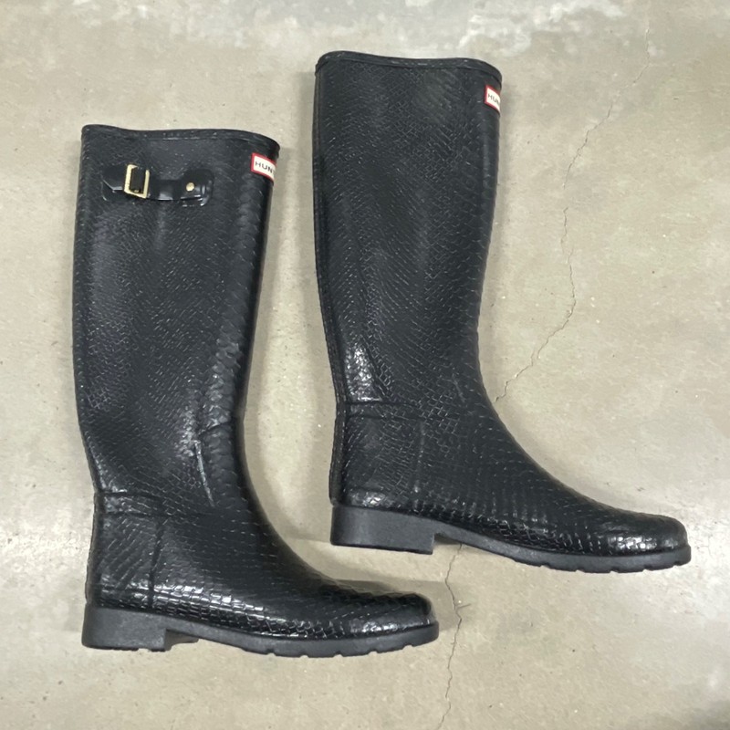 Hunter Original Textured Scale Embossed Refined Tall Rain Boot 8 US Women’s