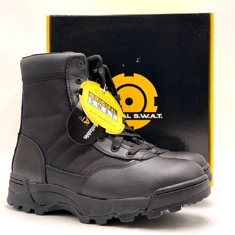 Original S.W.A.T. CLASSIC 9″ SIDE-ZIP Men’s NEW Tactical Boots Black US Size 10