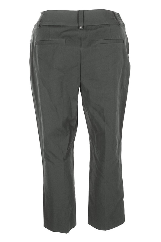 Alfani Olive Green Silver Tummy Control Cropped Skinny Pants 12 gallery