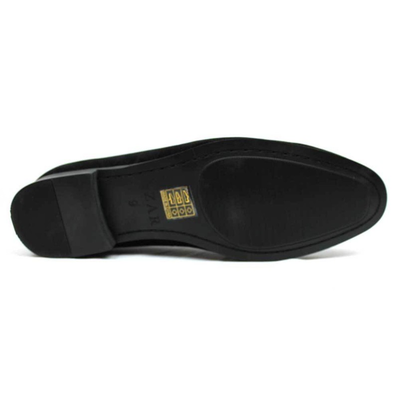 Black Mens Dress Shoes Slip On Suede Loafers Modern Denim Friendly By AZAR MAN gallery